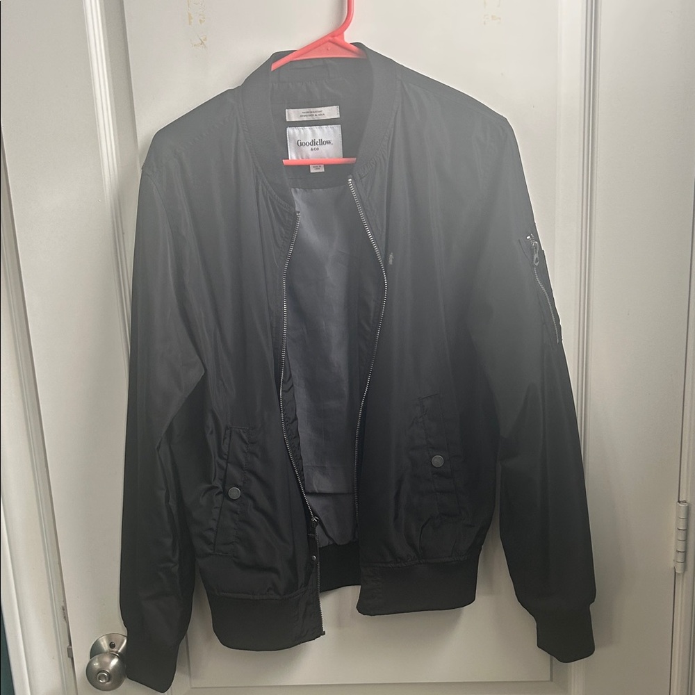 Goodfellow & Co Men's Classic Black Bomber Jacket